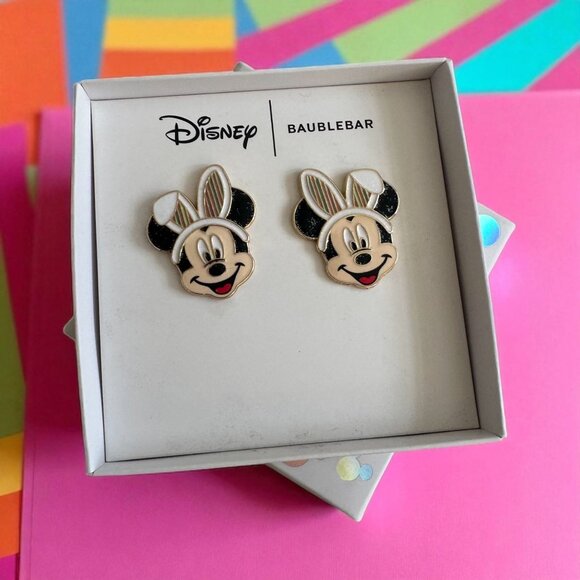 BAUBLEBAR x Disney Mickey Mouse Bunny Ears Easter Stud Earrings NEW NIB - Picture 1 of 4